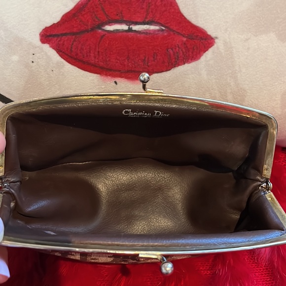Rare Vtg Christian Dior 80’s Brown Trotter Monogram Small Clutch Bag - Picture 8 of 15